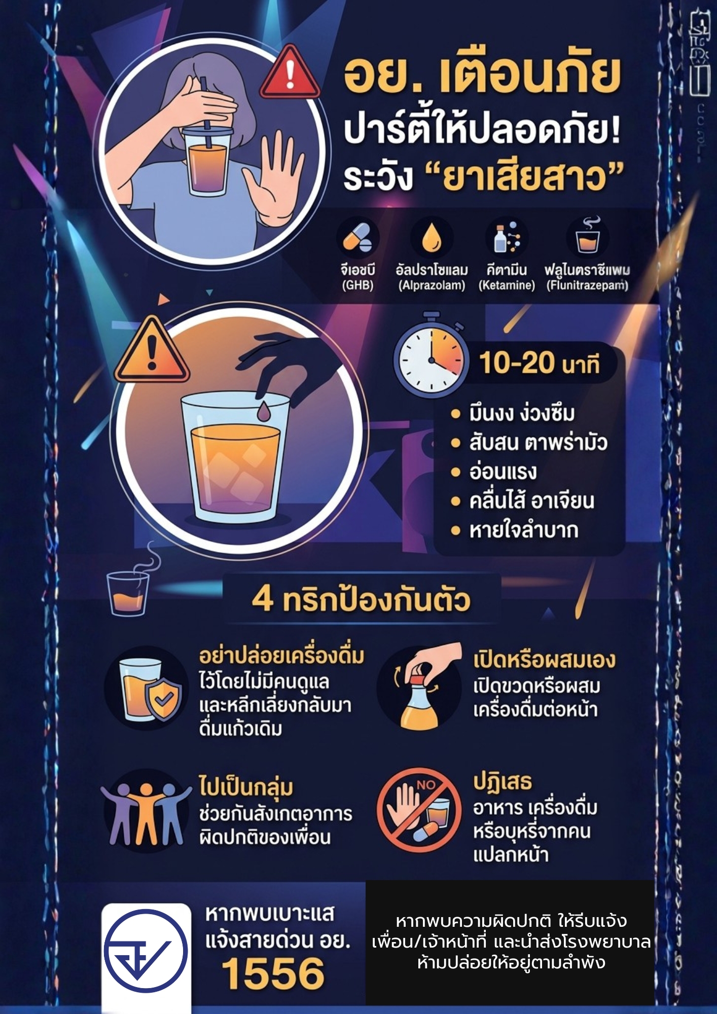 ปาร์ตี้ให้ปลอดภัย! อย. เตือนภัย “ยาเสียสาว”